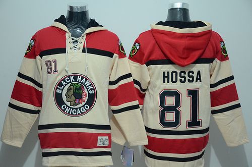 Blackhawks #81 Marian Hossa Gream Sawyer Hooded Sweatshirt Stitched NHL Jersey
